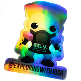 Exploring With Josh Holographic Sticker