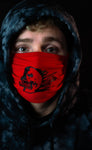 Rising Skull face mask red,streetwear fashion.