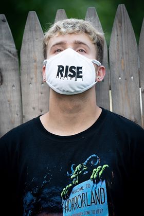 Rise Face Mask white ( Street Wear Fashion)